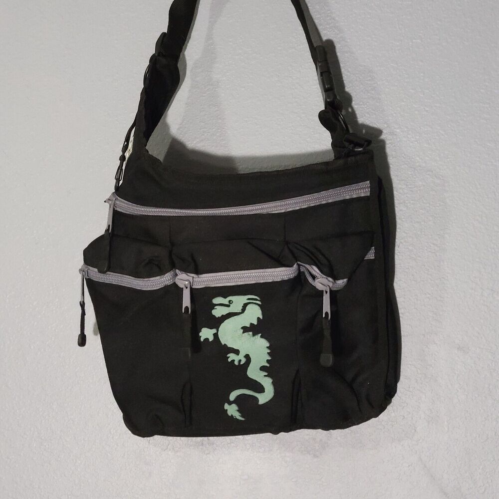 Diaper Dude Mens Dads Diaper Bag Black Multi Compartment Satchel